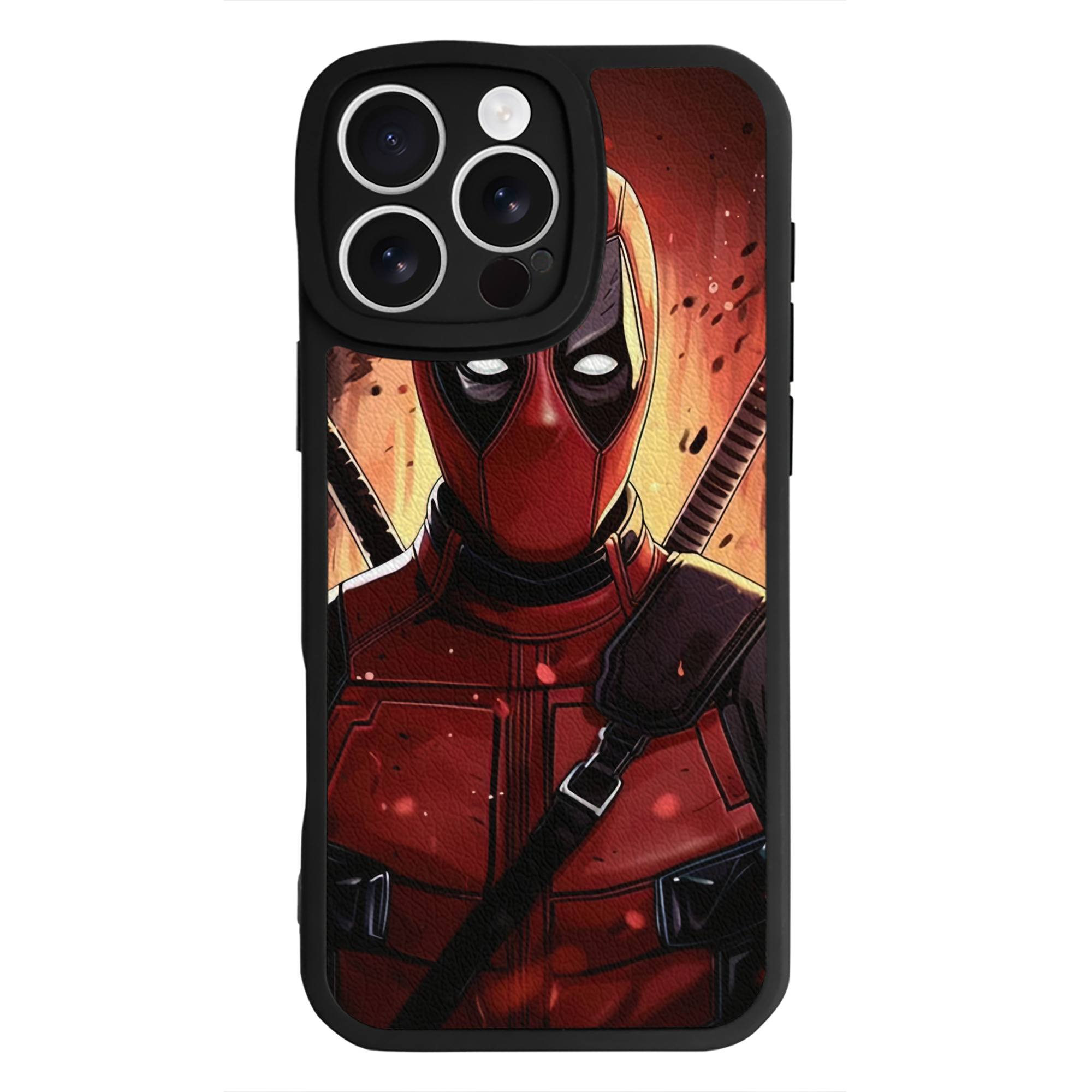 （画像用） Deadpool デッドプール 【iPhone 16シリーズ対応】シリコンスマホケース（レザー調） 材質：シリコン